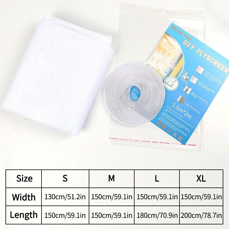 Anti-Mosquito Screen Mosquito Window Curtains Screen Window Gauze Anti-Insect Mesh Nets Summer Insect Proof Supplies 130x150cm
