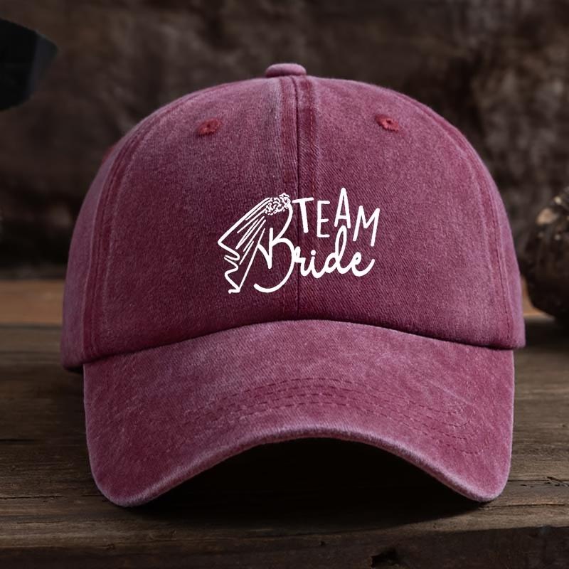 TEAM Bride Letter Print Baseball Hat Men's Outdoor Peaked Hat Trend