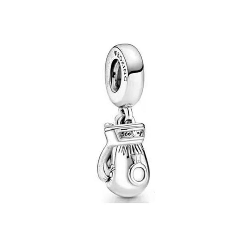 New Fashion 925 Silver Piano Badminton Headphones Guitar Pendant Charms for Bracelet Women Jewelry Gift