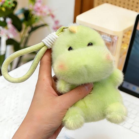 Bag Pendant Cartoon Animal Doll Plush Charm Keychain with Lanyard Soft Fluffy Texture Stress Relief Table Companion