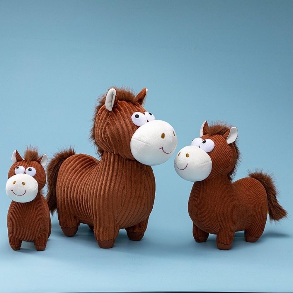 Soft Zodiac Pony Figurine PP Cotton Filling Horse Doll Ornament  Year of The Horse