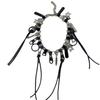 Cyber Punk Zipper Necklace Fringe Chain Head Y2k Hip Hop Choker Men's Women's Fashion Personality Jewelry Accessories