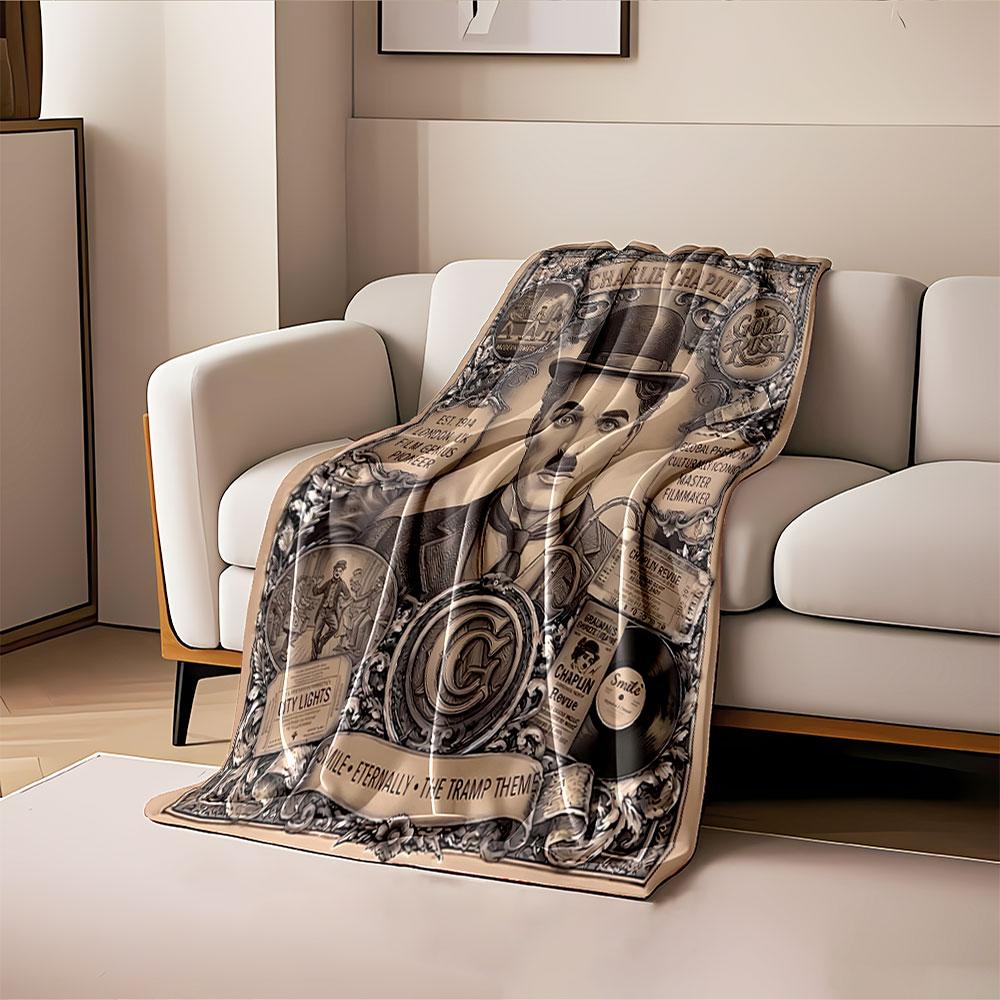 Chaplin Tribute Blanket for all seasons blanket lunch break throw gift