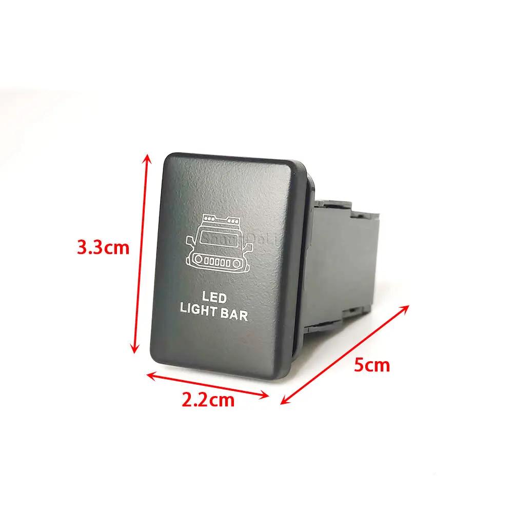 Green Car Led Light Bar Power On Off switch Push button For Suzuki Jimny    Accessories