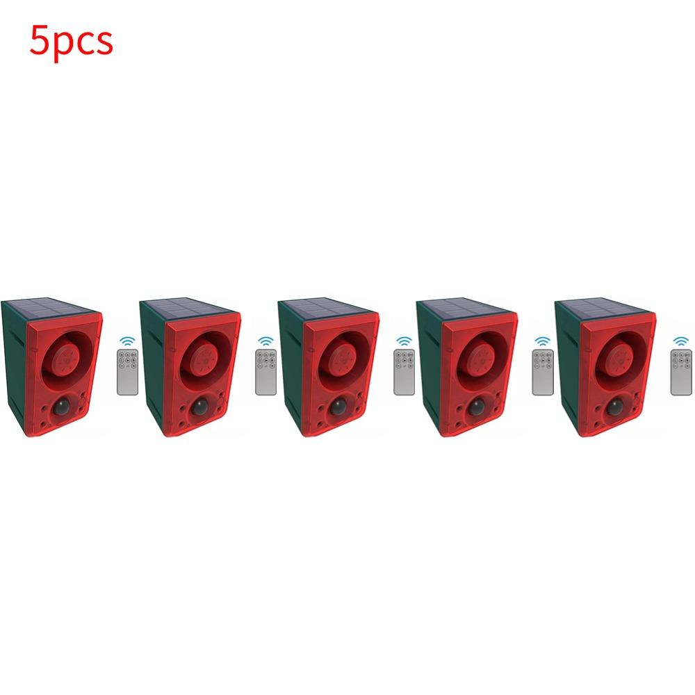Outdoor Solar Motion Sensor Alarm with Remote Control 129DB with Motion Detector for Farm Yard Garden Animals Away Driving Wild