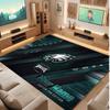 Philadelphia Eagles Personalisiertes Kristall-Samt-Teppich, Benutzerdefinierter Namens-Text Weicher Anti-Rutsch-Teppich für Wohnzimmer Schlafzimmer