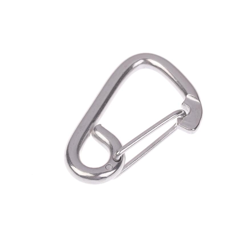 Simple Stainless Steel Scuba Diving Buckle Clip Heavy Duty Camping Carabiner Hooks Outdoor Safety Diving Buckle Clip 8x80mm