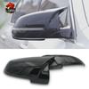 Compatible with BMW 5 Series F10 LCI Late Model, Left or Right-Hand Drive, Glossy Black Carbon Fiber Rearview Mirror Cover.