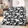 Jack Sally Print Cartoon Flannel Blanket for Sofas Beds Bedrooms Chairs Travel Picnics Home Decor Design
