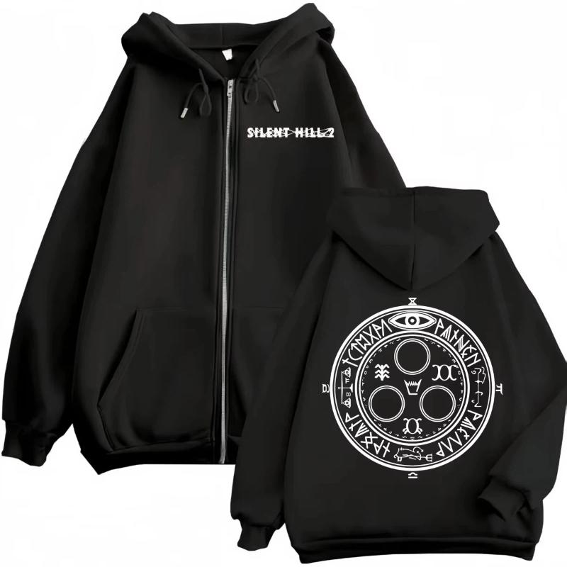 Game Print Zipper Hoodies High Quality Fashion Zip Up Pullovers Men Women Casual Long Sleeve Sweatshi