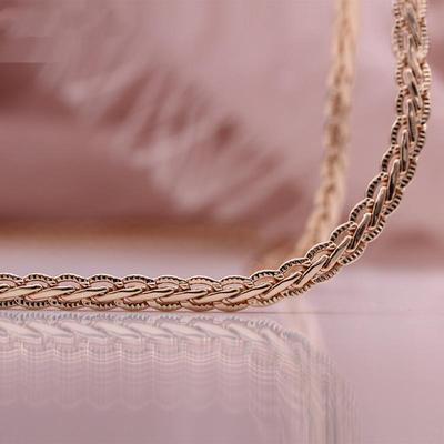 Rose Gold Bracelet Copper Chain Bracelet Italian Craft Refined Smooth Comfortable To Wear Chain For Women Best Gift