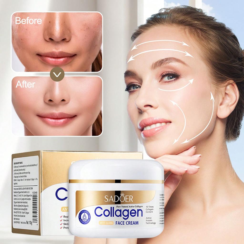 Collageen Gezichtscrème Diepe Hydratatie Hydraterend Voedend voor een Zachte Gladde Huid