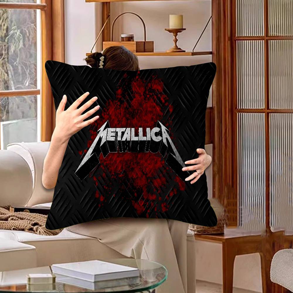 Band M-METALLICA Cool Office Cushion Pillowcase Car Cushion Cover45X45CM Lumbar Pillowcase Sofa Pillowcover