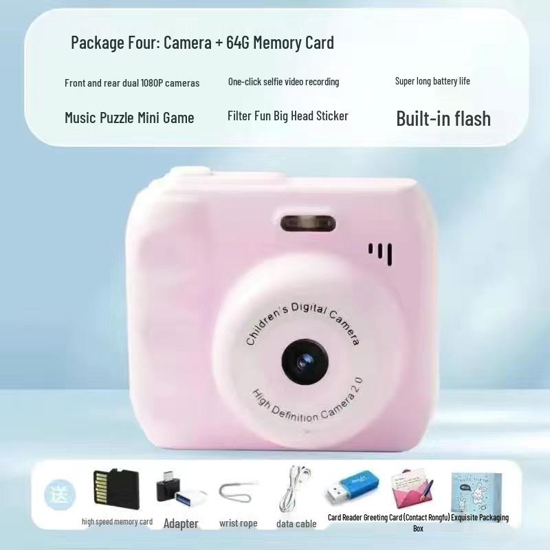 HD Dual Lens Cute Digital Camera - Ideal for Students, Travel, and Mobile Photography