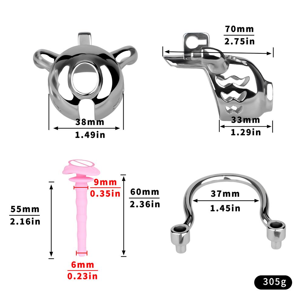 FRKO Male Chastity Cage With Silicone Real Clitoris Urethral Catheter Lockcock BDSM CBT Games Sex Toys For Sissy Men Gays Good