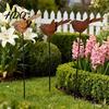 Decorative Outdoor Ornaments 3PCS Rusty Metal Bird Ground Stake Cute Birds Sculpture Animals Landscaping Decor Garden Stake for Yard Decor,
