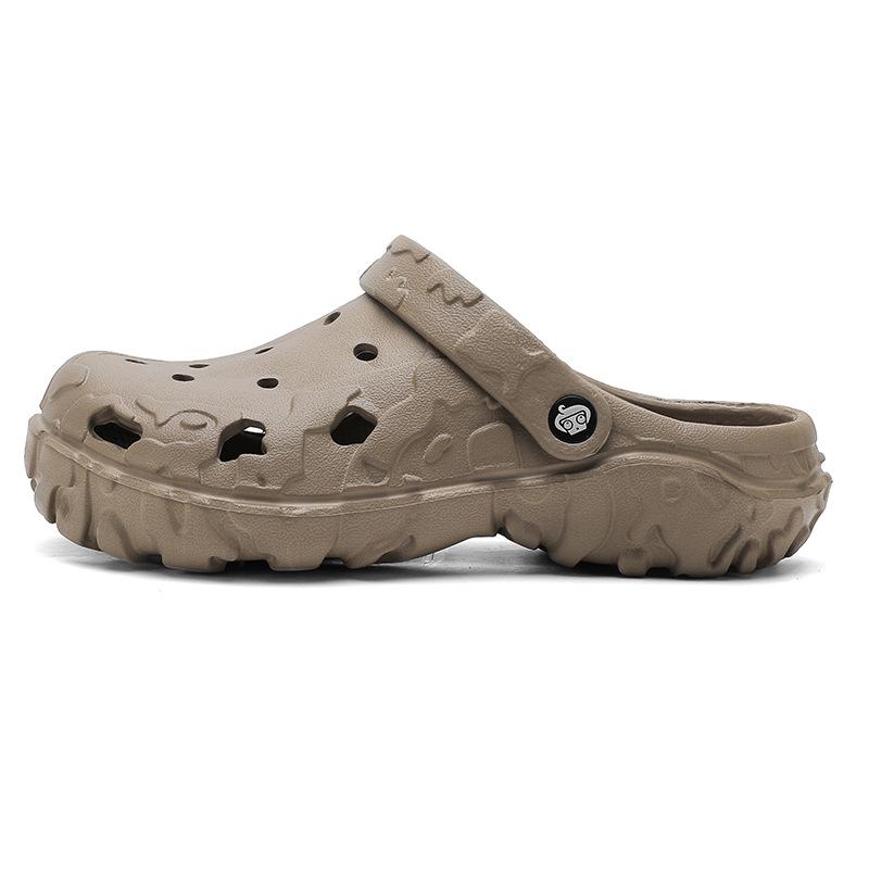 Summer Beach Shoes Foreign Trade Large Size Outer Wear Hole Shoes EVA Rubber and Plastic Fashion Couple Bag Head Cool Slippers