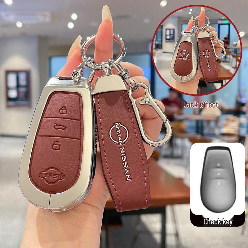 Premium 2025 Dongfeng Nissan N7 Key Cover - Metal & Leather