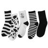 Cow Lolita Socken Harajuku Koreanischer Stil Damen Baumwollsocken mit Streifenmuster Lässige Socken mit originellem Design Japanische Mode Crew JK Socken