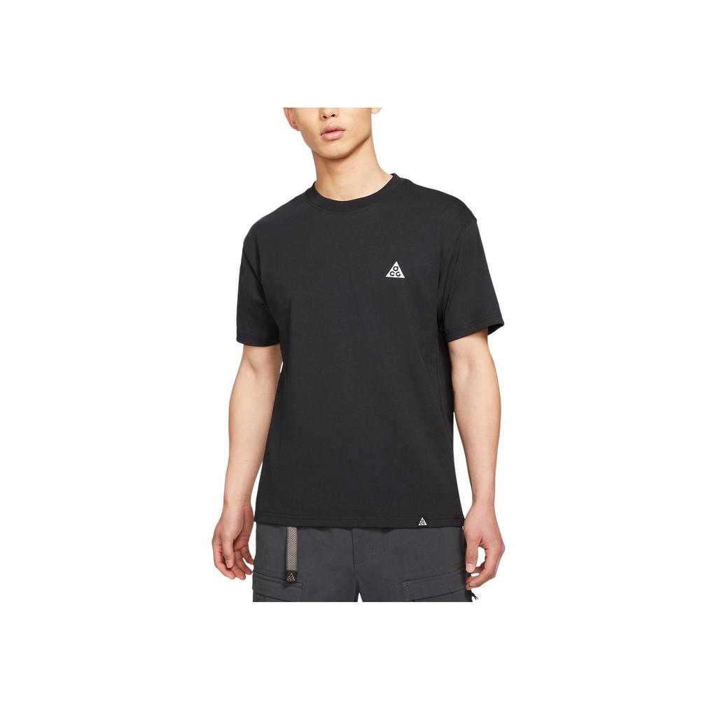 Nike Logo Print Crew Neck Straight Fit Short Sleeve T-Shirt Men Tops Black DC5356-010