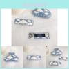 Unique Womens Geometric Hair Claw Clip Set In Sky Blue Cloud Design For Spring 2022