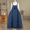 DIMANAF Women Plus Size Denim Blue Dress Maxi Long Dress Sleeveless Vintage Loose Casual Basic Dresses Cottton