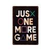 Vintage Game Zone Tin Sign  Gamer At Work Warning Metal Wall Decor for Home Club Game Room Man Cave