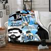 Football Messi Personalized Text Blanket Multi-purpose Personalized Blanket Durable Comfort Perfect for Chair Livingroom Nap Bed for All Occasions