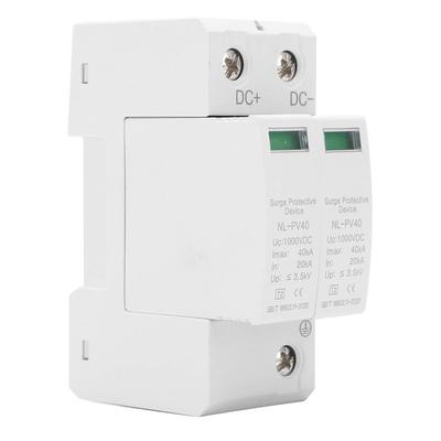 2P Überspannungsschutzgerät 20 bis 40 kA Schwer entflammbar 36 mm Schienenmontage Photovoltaik-Überspannung