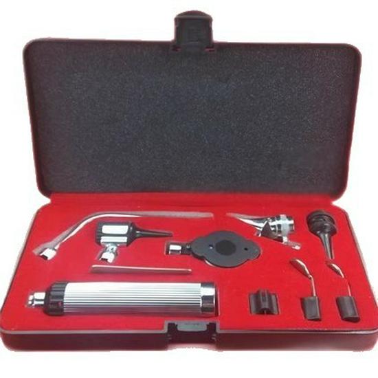 White Light ENT Examination Set: Otoscope, Ophthalmoscope, Laryngoscope, Funduscope for Ear, Nose, Mouth, Pharynx, and Dental Use