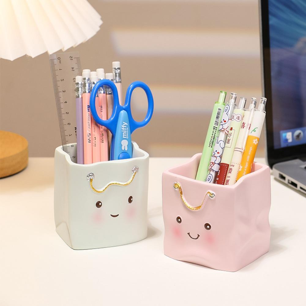 

Makeup Organizer Makeup Brush Holder Large-capacity Pen Pencil Organizer Desk Pen Holder Children розовый
