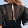 2026 Plus Size Women's One-Piece Swimsuit with Tummy Control & Mesh Slimming