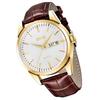 Men's Business Wristwatch Waterproof Leather Belt Quartz Analog Classic Casual Date Day Lightweight Gift for Father's Day