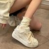 White ins tide bread shoes women's 2025 spring with skirts breathable niche Guochao thick-soled casual little white shoes