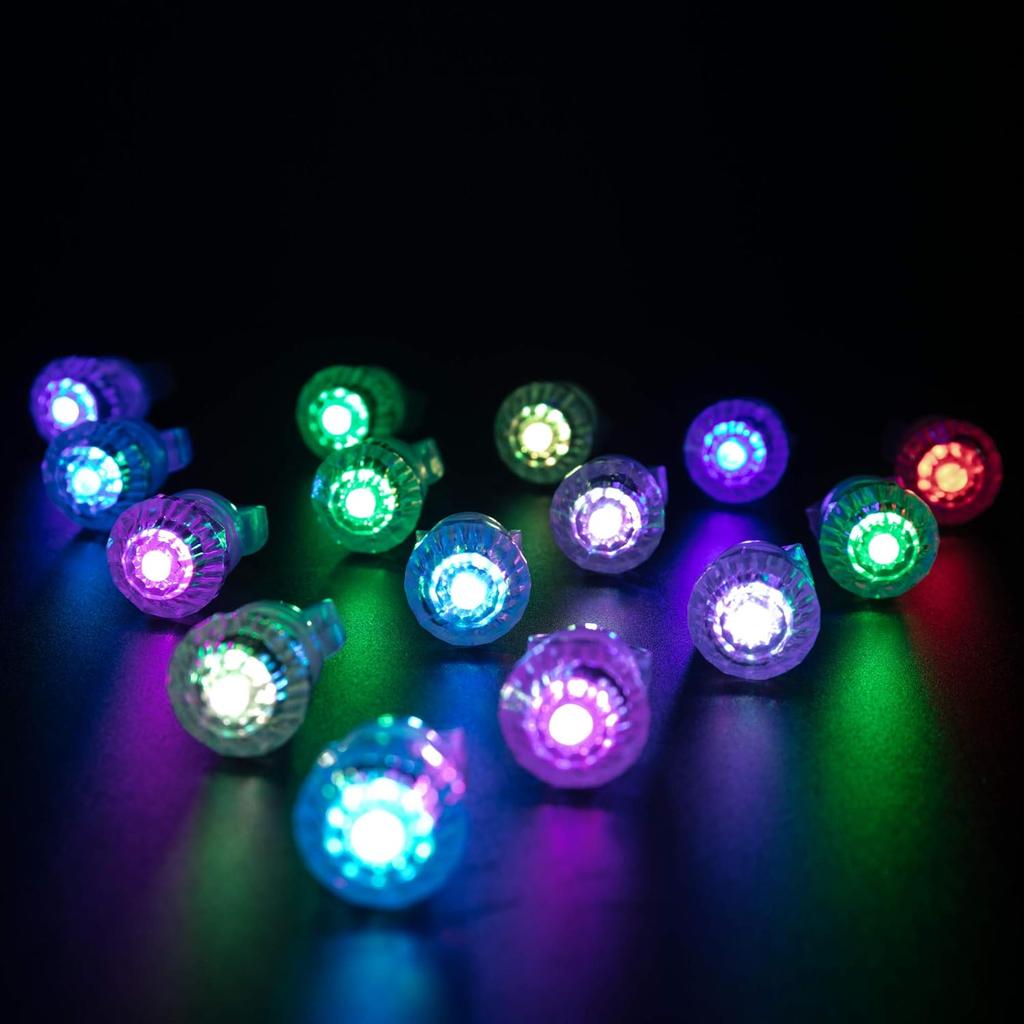 60 Pack Led Glow Rings Light Up Led Rings Glow Flashing Led Rings Diamond Light Up Rings Glow In The Dark Rings Glow Rings Party Pack Birthday Party