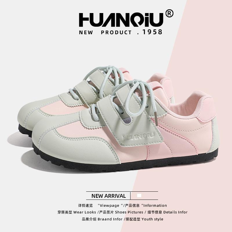 Global guava powder Dexun shoes women's KMXFX8093 summer new Velcro design Korean version casual board shoes women