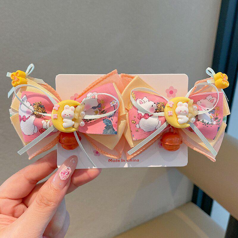 2026 New Style Kuromi Bow Hair Clips for Girls - Melody Hanfu Children's Headdress Accessories
