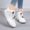 New Winter Mid-help Little White Shoes Wear-resistant Versatile Non-slip Casual Shoes Fleece Thickened Warm Women's Cotton Shoes
