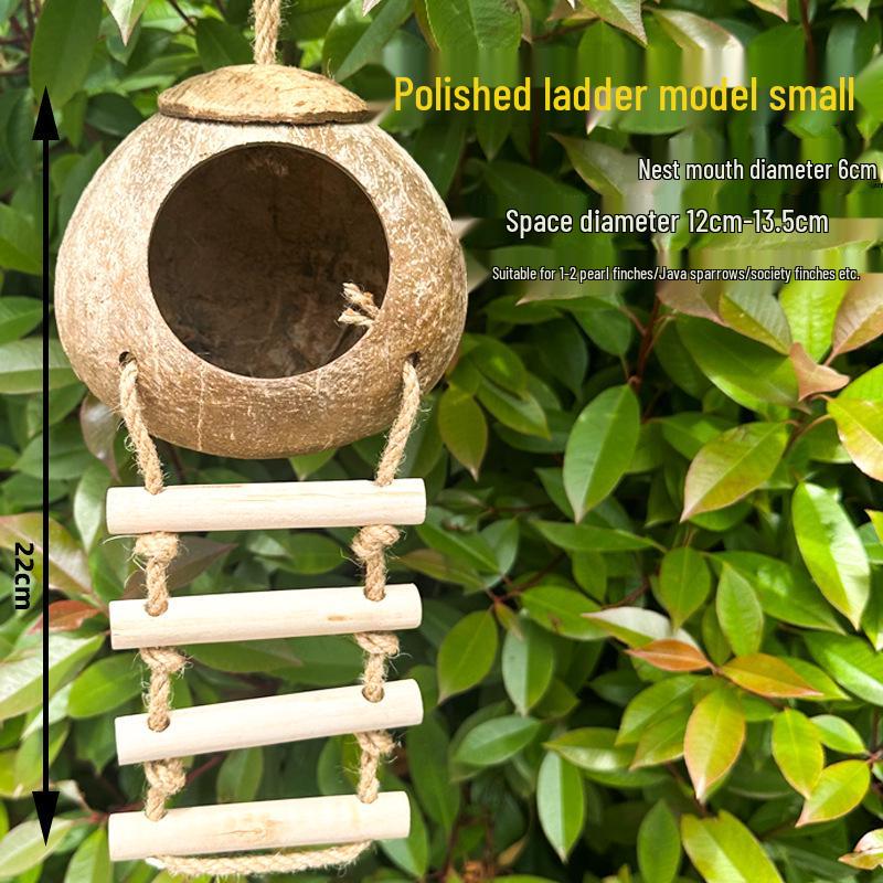 Hand-Woven Straw Nest for Small Birds: Parrot, Budgie, Conure, Finch