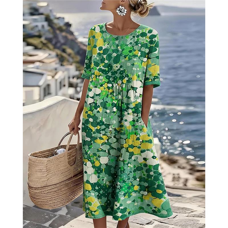 2026 spring and summer new fashion TEMU hot-selling short-sleeved women s loose skirt women S