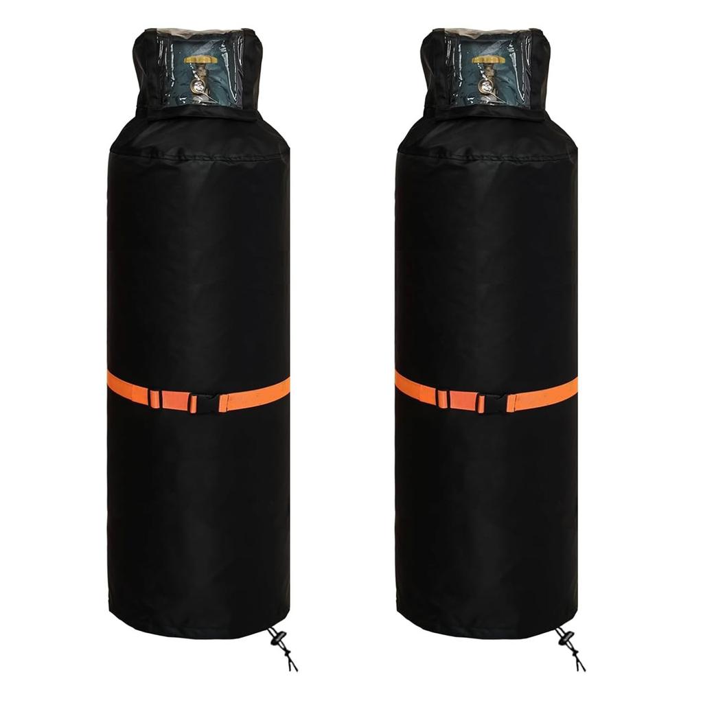 100lb Steel Propane Tanks Weatherproof Cover Clear Top Panels Heavy Dutys 620D Oxfords Fabric AntiSlip Buckles Systems