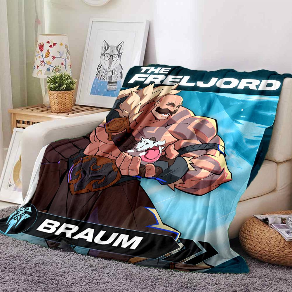 1pc Blanket - League of Legends Print Design,Lightweight Blanket for Sofa,Bed- Soft &Warm,Gift for All Seasons