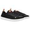Soft Cow Leather Low Top Skateboard Shoes Men's Black 1AILGR