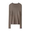 Women's Seamless 60-Count Fine Wool Half-High Neck Knit Sweater - Slim Fit Autumn/Winter Base Layer