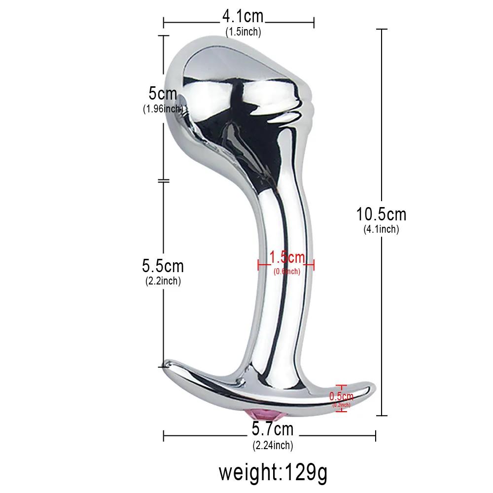 3 Mărimi Metal Inoxidabil Dop Anal Fără Vibrații/Vibrator Stimulator Anal Jucării Sexuale Anale pentru Femei Bărbați Masturbator