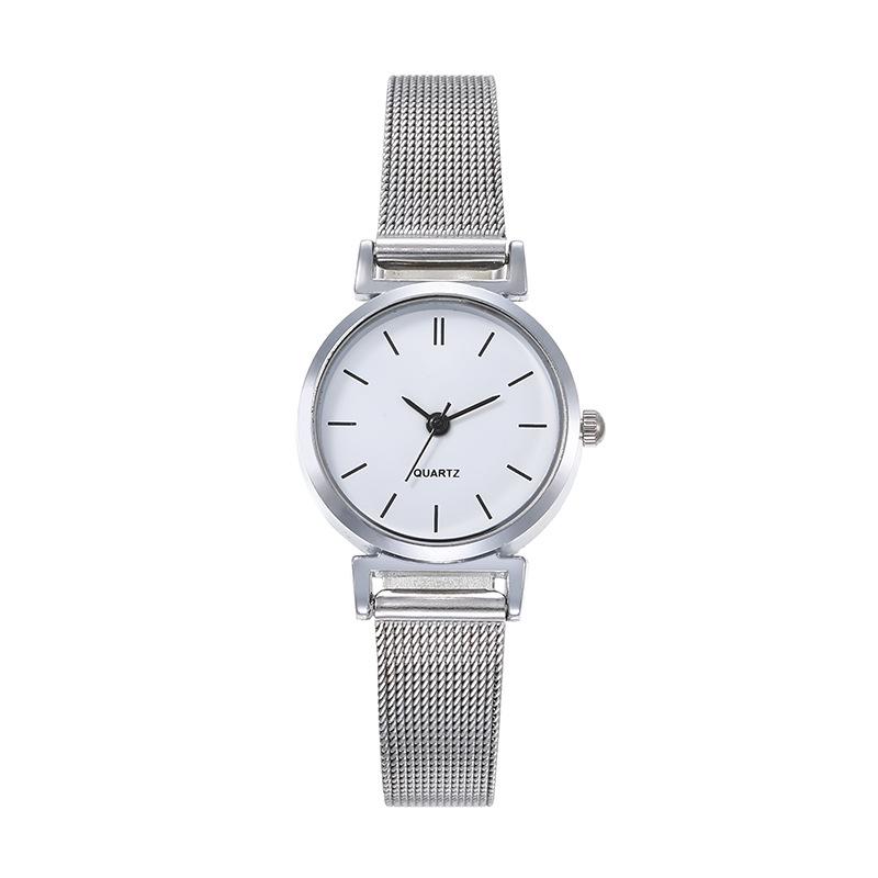 Ladies Mesh Strap Small Dial Casual Fashion Quartz Watch Junior High School Student Simple Watch