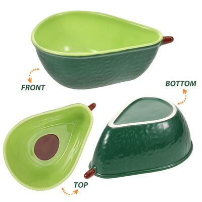 Avocado Shaped Ceramic Bowl for Fruits Salads Desserts Snacks Appetizers Serving Multipurpose Food Bowl Lightweight Portable