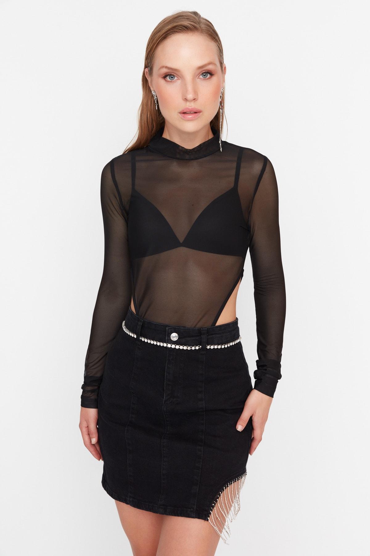 

Боди - Черный - Приталенный