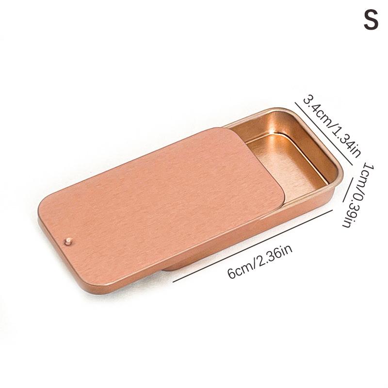 

Маленькая прямоугольная железная коробка для зубной нити Push Pull Ящик для хранения Портативные футляры для ювелирных изделий Жестяные коробки для мазей Косметический органайзер S