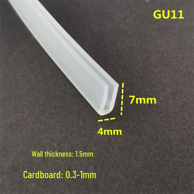 U-Shaped Transparent Silicone Edge Sealing Strip